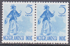 Plaatfout Ned. Indie 302 PM3 Postfris in paar E-7770