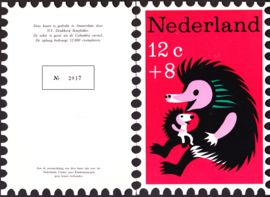 Kinderbedankkaart 1967 B-kaart, oplage 12.000