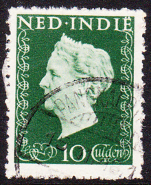 NVPH  345  De 10 gulden Hartz cataloguswaarde 19.30