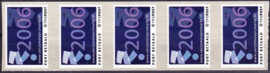 NVPH BZ VERZAMELAARSMARKT 2006  Port Betaald 2 TPGPOST  in strip van 5 Postfris