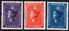 NVPH  187-189 Jubileumzegels  Gebruikt Cataloguswaarde 4,50 E-3385