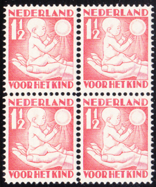 NVPH 232 Kinderpostzegel 1930 in blok van 4 Postfris