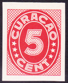 Curacao Proef van de NVPH 125  Cijferzegels 1936 oplage Kolff & Co