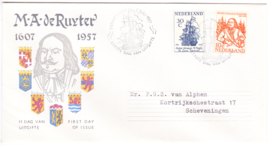 FDC E30  De Ruyter 1957 Getypt met dichte klep