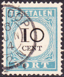 NVPH P7D Tanding 12½ Grote gaten Type III gebruikt