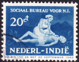 Ned. Indie plaatfout 271 P gebruikt Cataloguswaarde 4,00