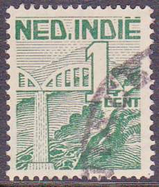 Plaatfout Ned. Indie 317 P Gebruikt E-7780