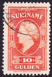 NVPH 243 Koningin Wilhelmina  10 gulden Gebruikt Cataloguswaarde 34.00