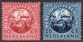 NVPH 542-543 Wereldpostvereniging 1949 Postfris