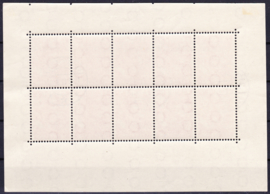 NVPH  402B Legioenblok  met extra perforatie ''LEES'' Gebruikt  Cataloguswaarde 115,00+++++