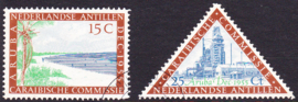 NVPH 255-256 Caribische Commissie gestempeld