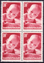 Plaatfout 498 PM10 Postfris in blok van 4