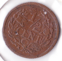 Halve cent 1911 Koningin Wilhelmina   (ZF-)