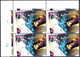 Plaatfout  1369 PM5 Postfris in blok van 4 Cataloguswaarde 10,00