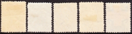 NVPH   203-207 Rode Kruiszegels Ongebruikt  Cataloguswaarde 37.50  E-1035