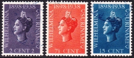 NVPH  187-189 Jubileumzegels  Gebruikt Cataloguswaarde 4,50 E-3386