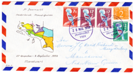 Speciale cover met speciaal stempel Manokwari jaarmarkt 28-8-1959