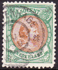 NVPH   45 Koningin Wilhelmina gebruikt Cataloguswaarde 20.00