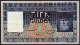 Nederland 10 Gulden bankbiljet 1933 NR 40-1b  kwaliteit ZF