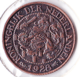 Nederland 1 cent 1928  Pracht