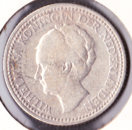 Nederland ½ gulden Zilver 1921 Koningin Wilhelmina F