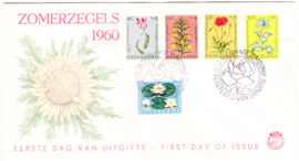 FDC E43  ''Zomerzegels 1960'' ONBESCHREVEN met dichte klep