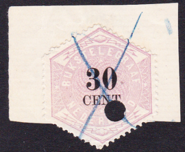 NVPH TG8 Telegram  Gebruikt op deel formulier!  Cataloguswaarde --.--
