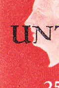 Ned. Nieuw Guinea / UNTEA  Opdrukafwijking UNafw PM5  op de 25 CT Postfris