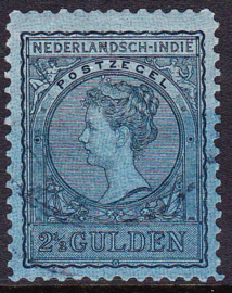 NVPH 61A Koningin Wilhelmina op blauw papier Gebruikt