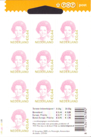 NVPH Vbaa2467Ax Velletje 10x € 0,44 logo TNTpost met open hangoog (2) Postfris