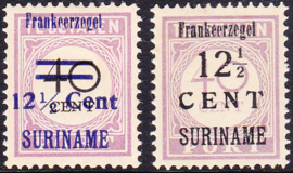 NVPH 116-117 Hulpuitgifte op portzegels Cataloguswaarde 37,50