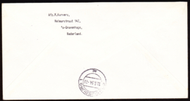 FDC E17 Bonifatius 1954 met 5 zegel frankering Getypt adres met dichte klep
