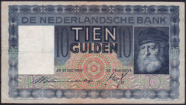 Nederland 10 Gulden bankbiljet 1933 NR 40-1a  kwaliteit F