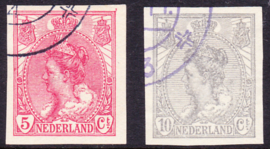 NVPH   82-83 Koningin Wilhelmina Ongetand Cataloguswaarde 20.00