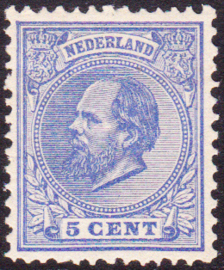 NVPH   19 Koning Willem III Ongebruikt  cataloguswaarde 45.00