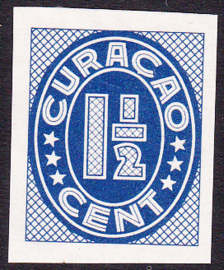 Curacao Proef van de NVPH 122  Cijferzegels 1936 oplage Kolff & Co