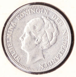 Nederland 1 gulden Zilver 1922 Koningin Wilhelmina ZF/P