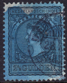 NVPH 61 Koningin Wilhelmina op blauw papier Gebruikt Cataloguswaarde: 50,00