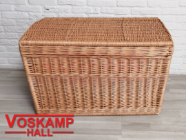 Rieten picknickmand vlakke deksel (49512)