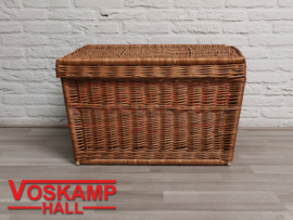 Rieten picknickmand vlakke deksel (49510)