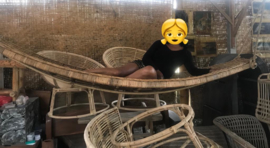 Rotan hangmat kano vorm 3 meter lang