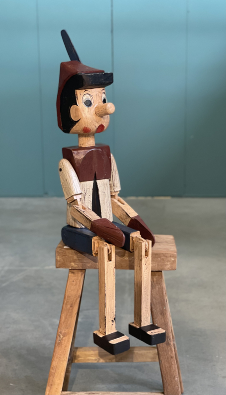 Pinokkio van hout, 100cm