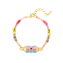 gekleurde koperen armband
