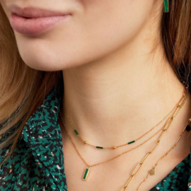 Ketting groene bedel