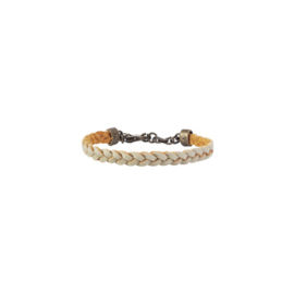 Armband fijn gevlochten krijt