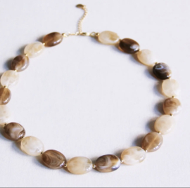 Kralenketting mix nude