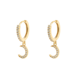 Earrings zirkonia moon