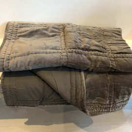 Sprei velvet zand