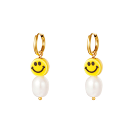 oorbellen smiley & pearl