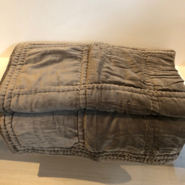 Sprei velvet zand